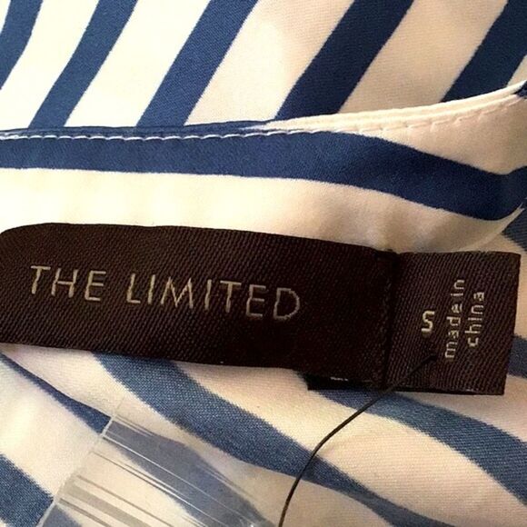 The Limited Blue Nautical Stripe Sleeveless Blouse- NEW - Picture 10 of 13